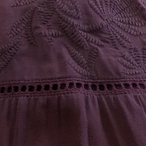 Gap Embroidered Plum Tank Blouse - Picture 7 of 7
